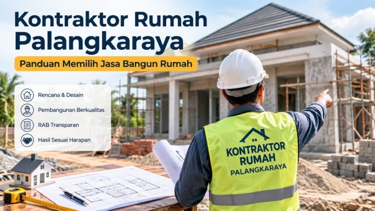Kontraktor rumah Palangkaraya sedang mengawasi pembangunan rumah